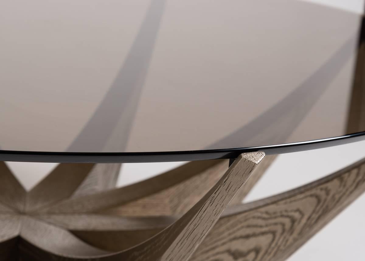 Américain Georgis & Mirgorodsky, table basse contemporaine à chevrons, États-Unis, 2017 en vente