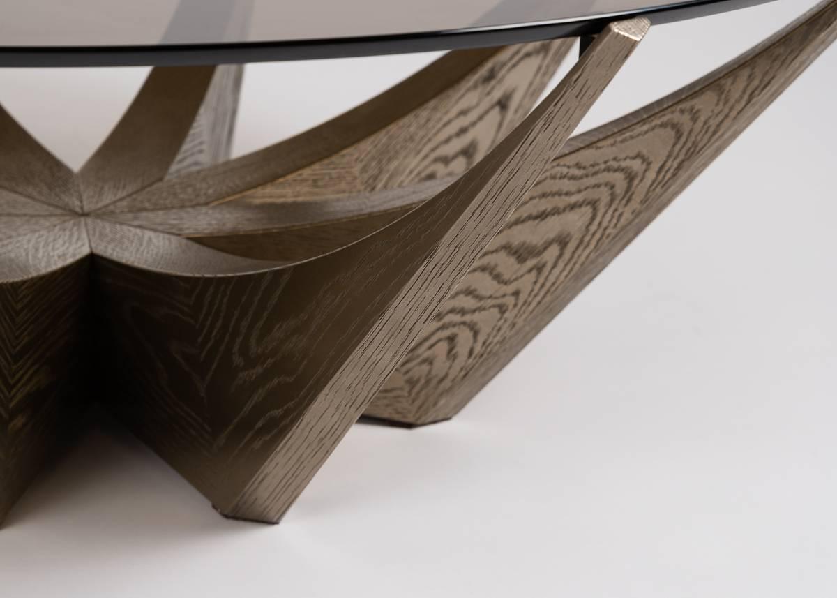 Georgis & Mirgorodsky, table basse contemporaine à chevrons, États-Unis, 2017 Bon état - En vente à New York, NY