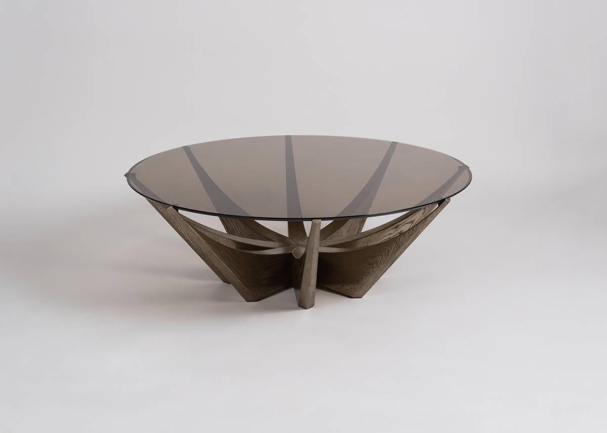Bronze Georgis & Mirgorodsky, table basse contemporaine à chevrons, États-Unis, 2017 en vente