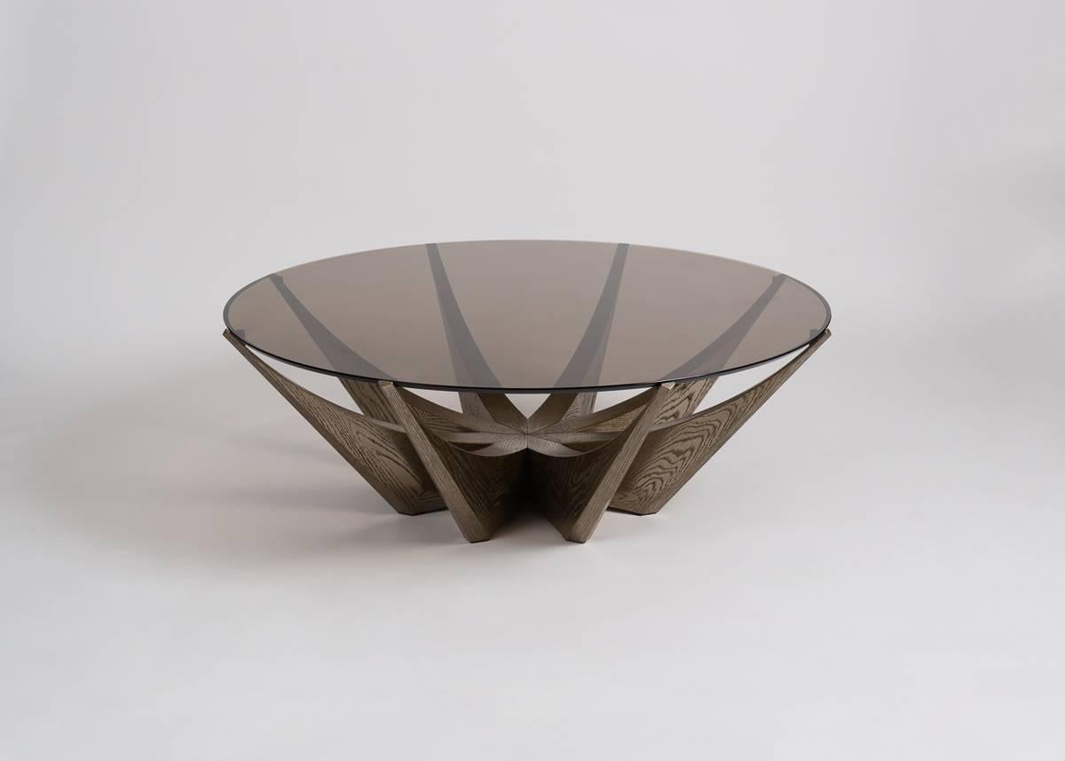 Georgis & Mirgorodsky, table basse contemporaine à chevrons, États-Unis, 2017 en vente 1