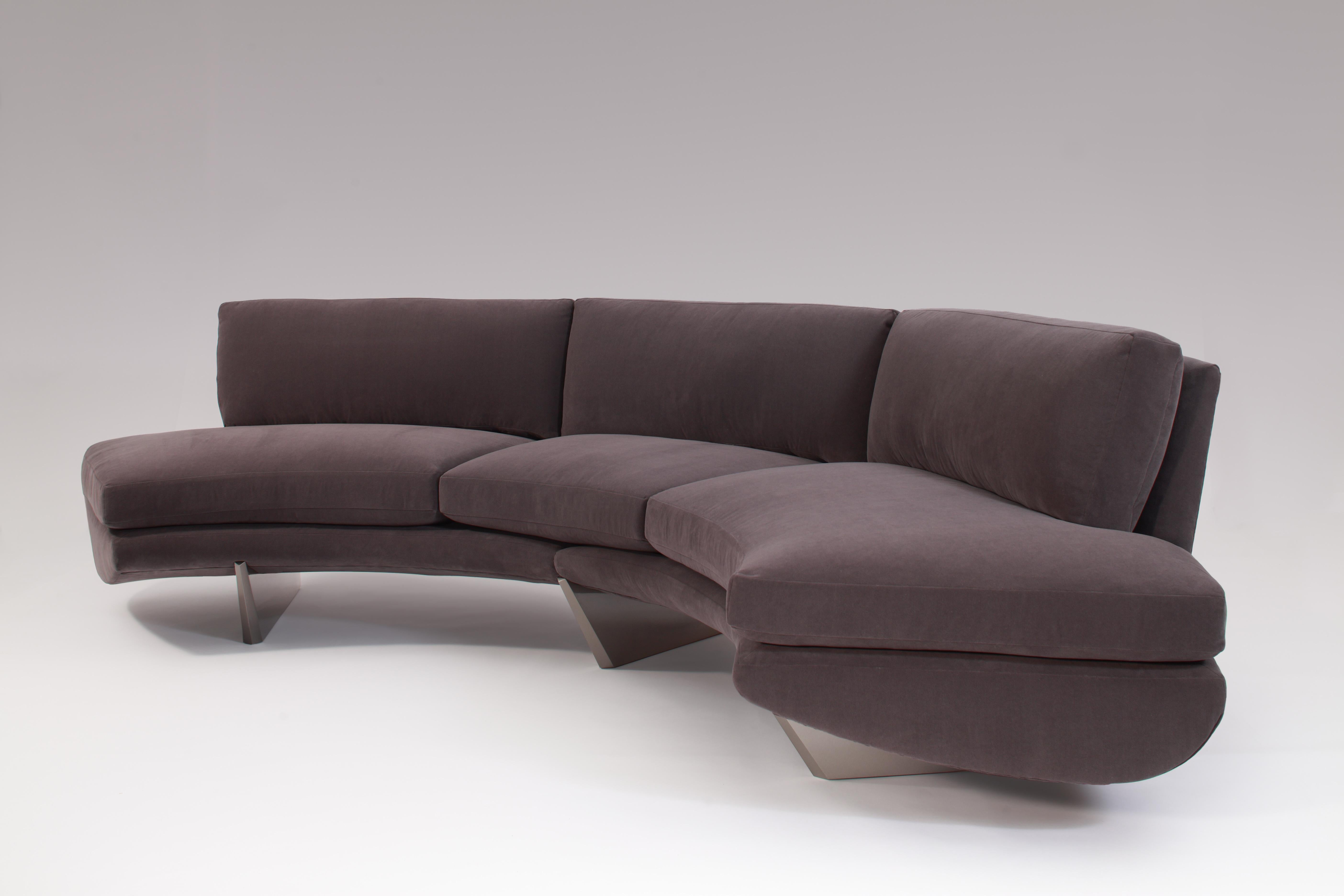American Georgis & Mirgorodsky, Whalebone, Contemporary Curved Sofa, USA, 2014 For Sale