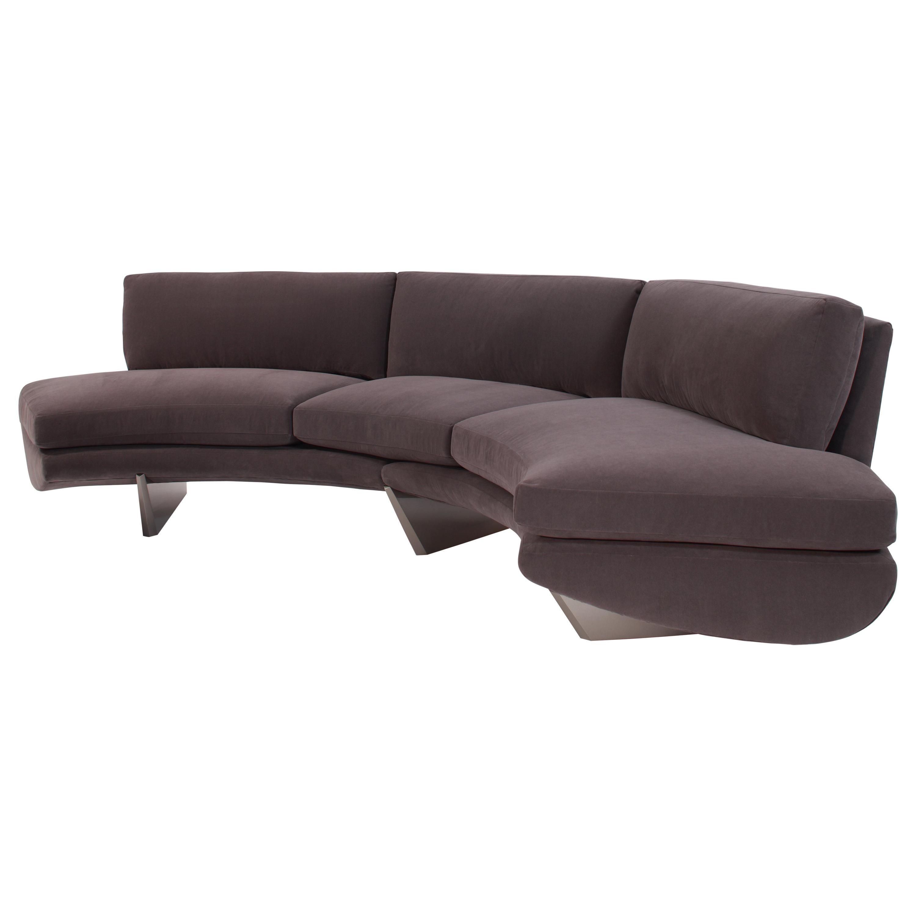 Georgis & Mirgorodsky, Whalebone, Contemporary Curved Sofa, USA, 2014 For Sale