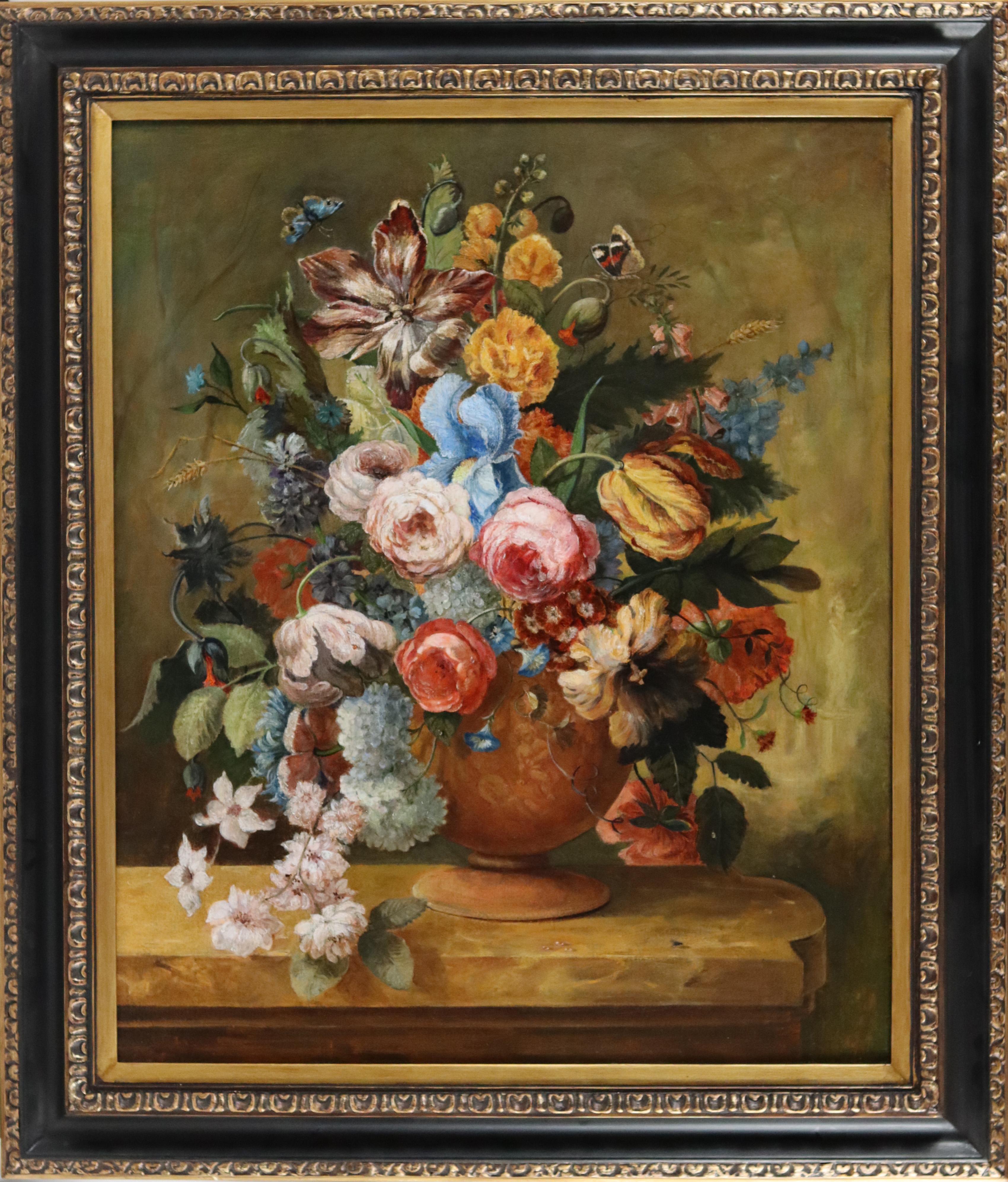 Georgius Jacobus Johannes Van Os Still-Life Painting - Still Life of Flowers in an Urn 1.2
