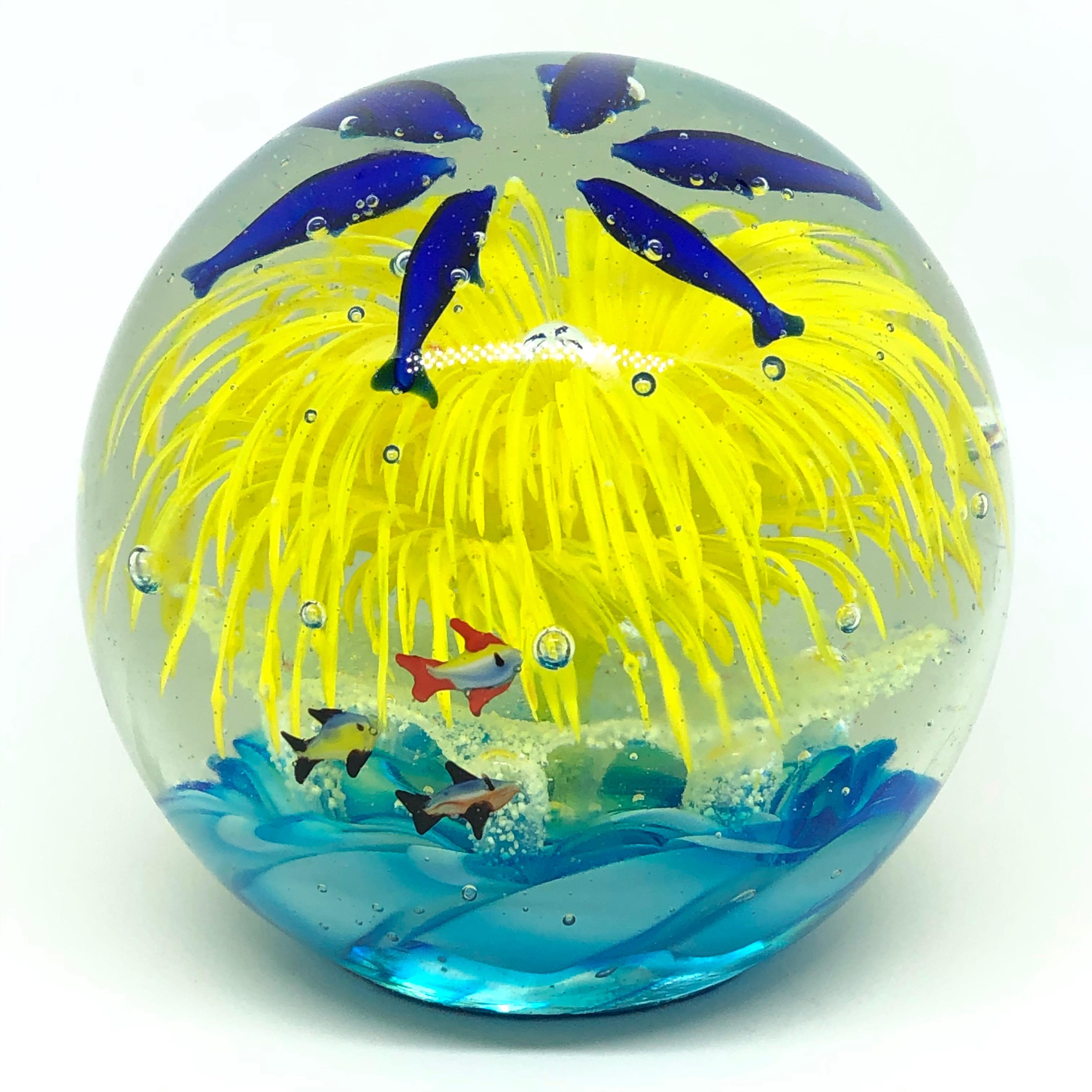 murano glass fish paperweight