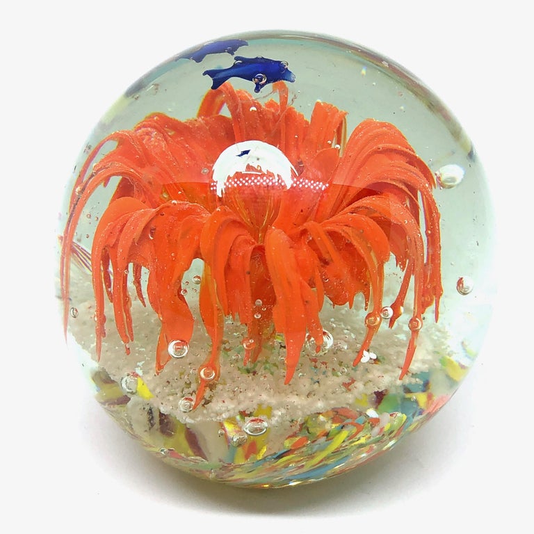 Fish Sea Reef Murano Italian Art Glass Aquarium Paperweight