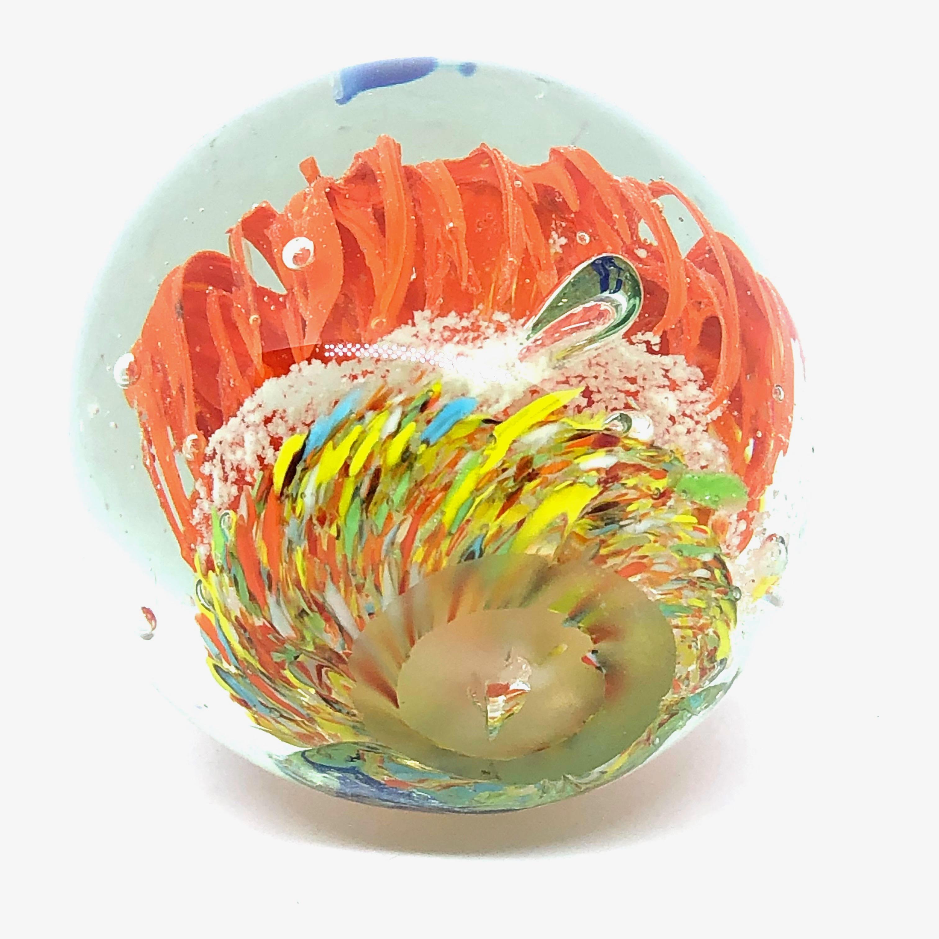 Hand-Crafted Gorgeous Fish Sea Reef Murano Italian Art Glass Aquarium Paperweight