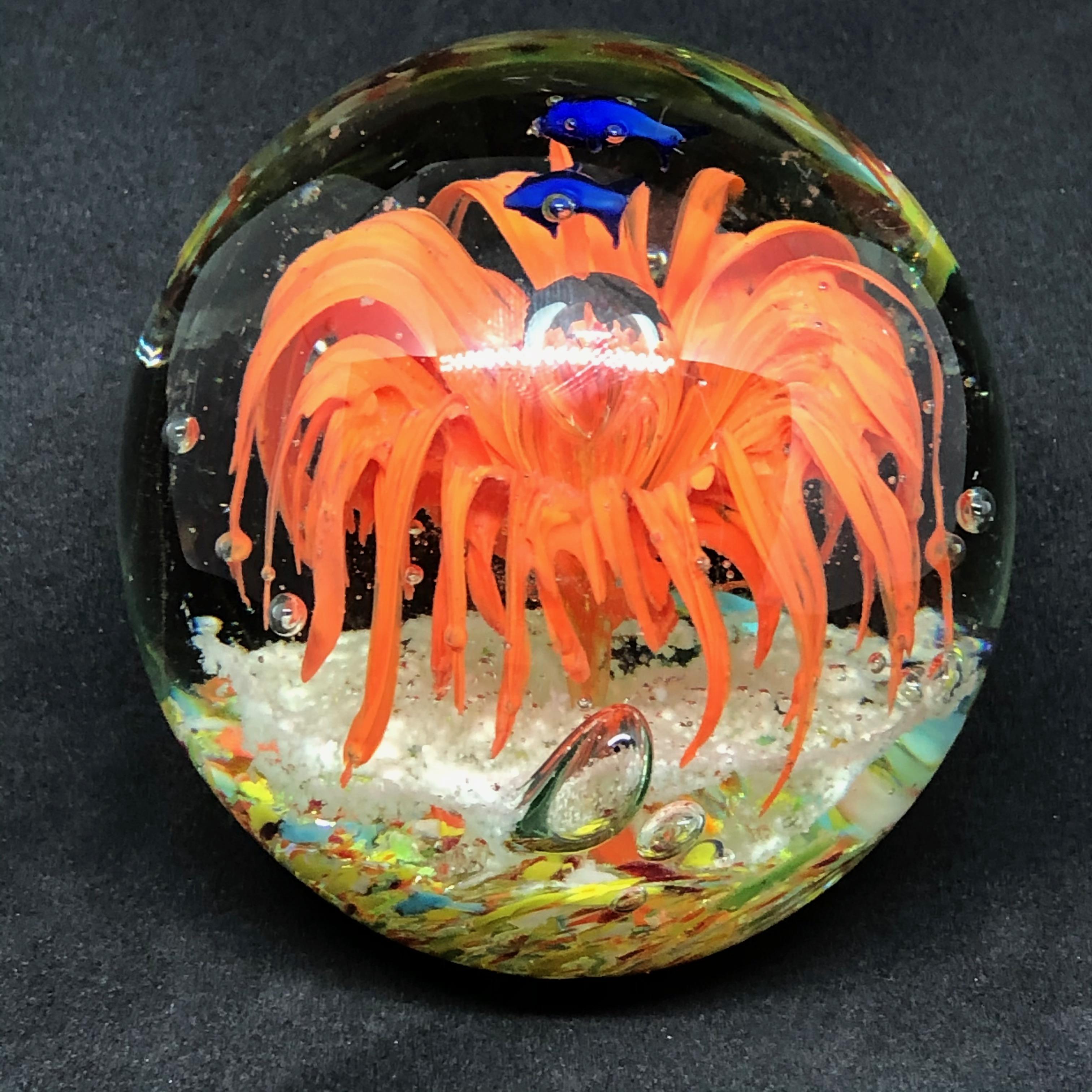 Gorgeous Fish Sea Reef Murano Italian Art Glass Aquarium Paperweight In Good Condition In Nuernberg, DE
