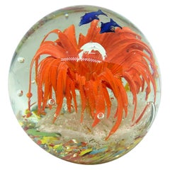 Gorgeous Fish Sea Reef Murano Italian Art Glass Aquarium Paperweight