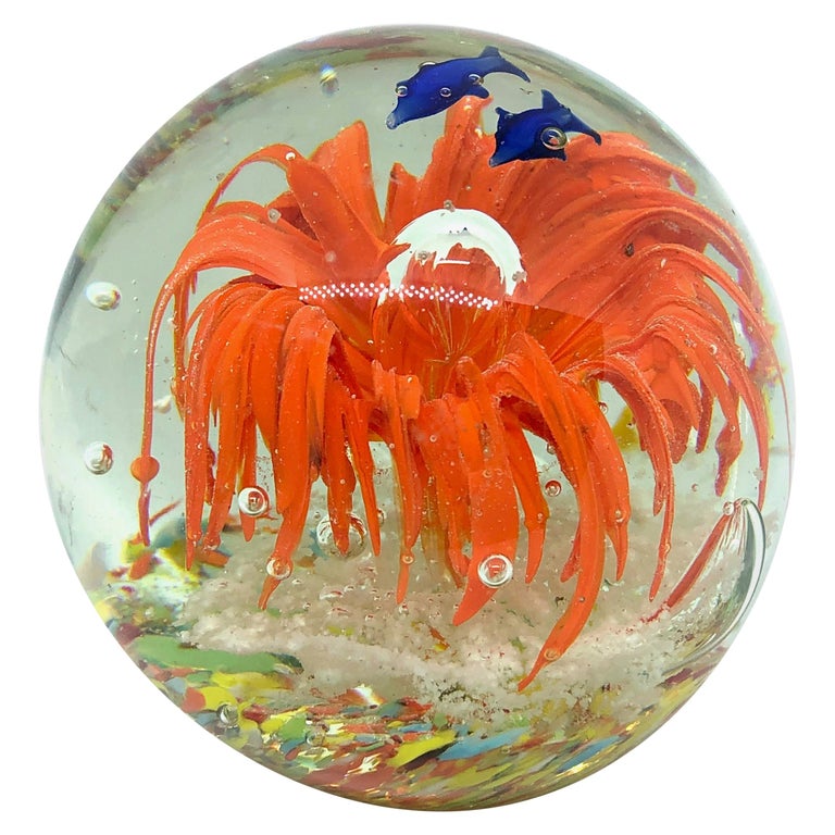 Gorgeous Fish Sea Reef Murano Italian Art Glass Aquarium Paperweight ...