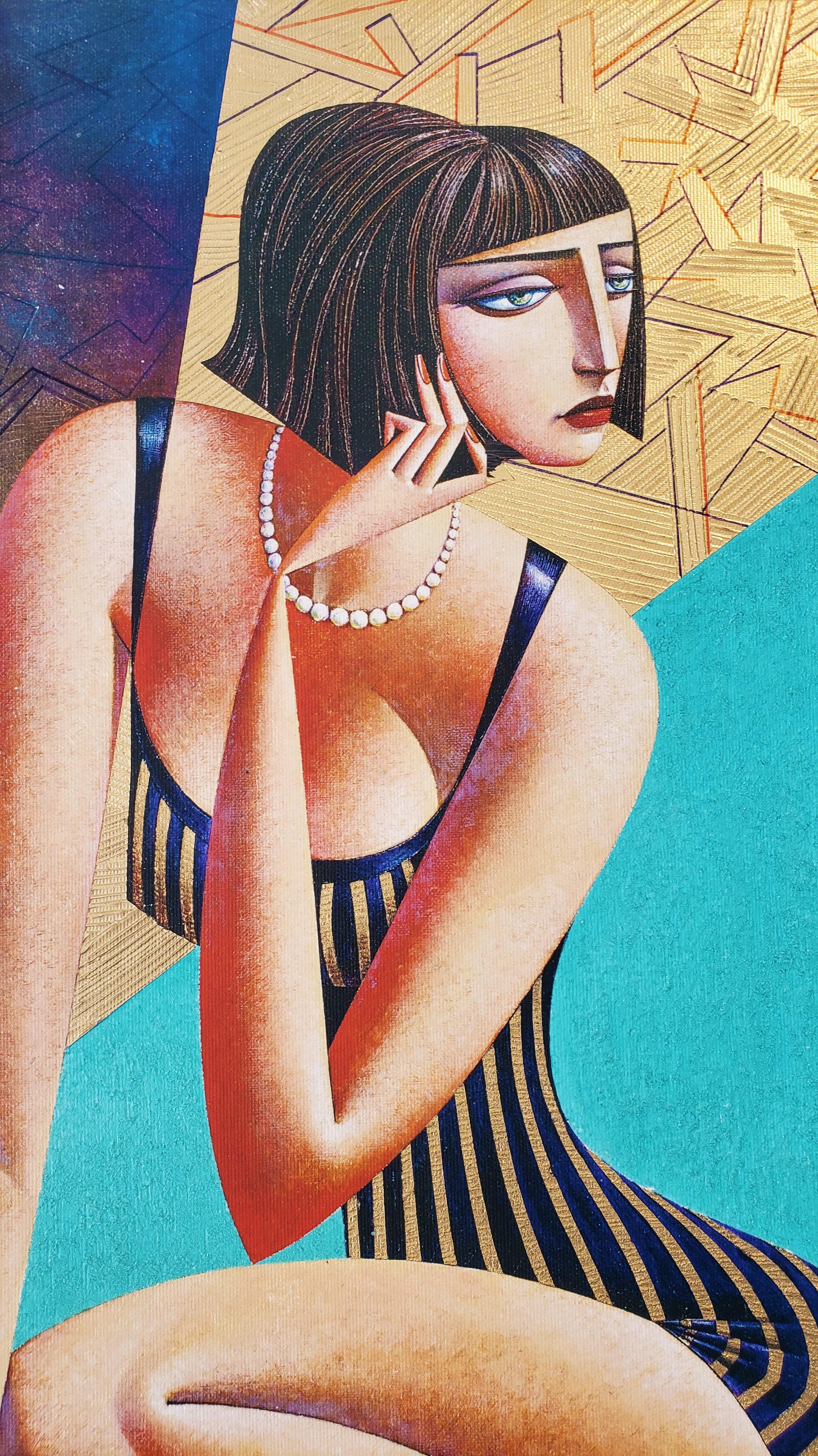 Lera #123 - Painting Cubismo di Georgy Kurasov
