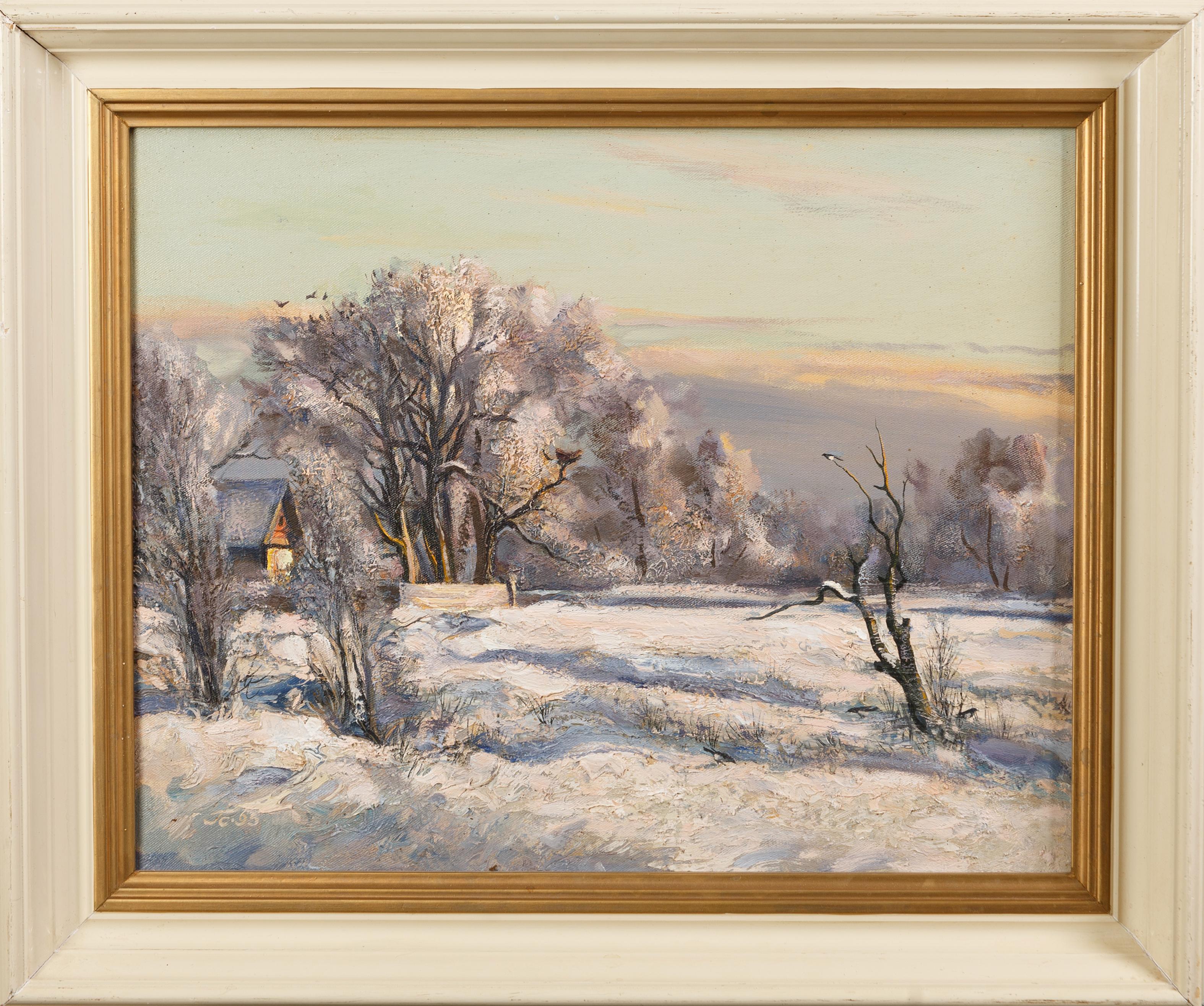 Bely Bereg village, morning. 1995. Oil on canvas. 40/50 cm