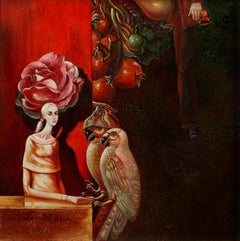 Ne vous inquiétez pas, il viendra... Par Georgy Skripnichenko. 1981. Huile sur toile. 30/30 cm