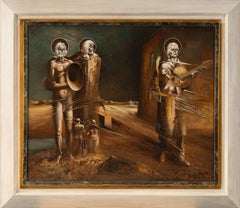 Musicians. By Georgy Skripnichenko. 1991. Oil on canvas. 50/60 cm