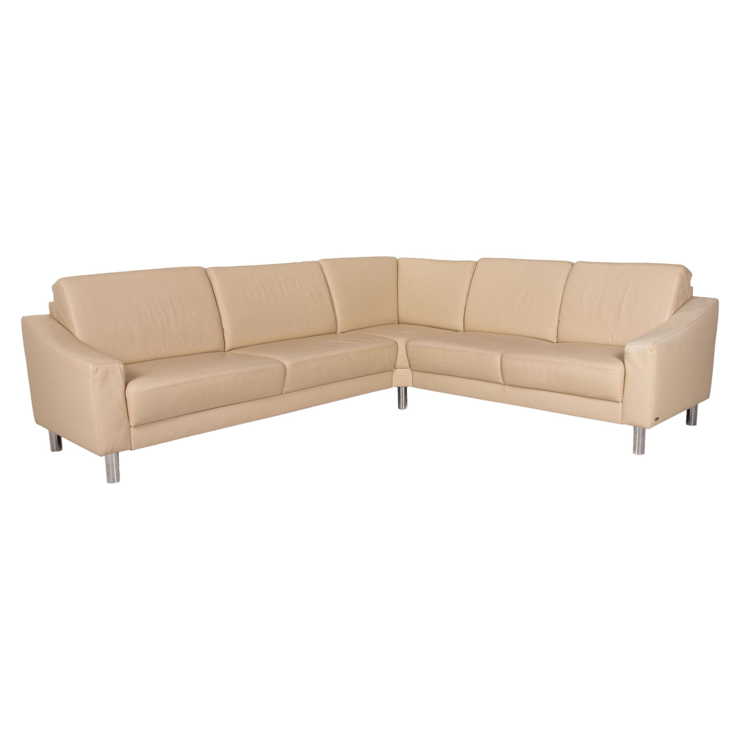 Gepade Leather Sofa Cream Corner Sofa Couch For Sale