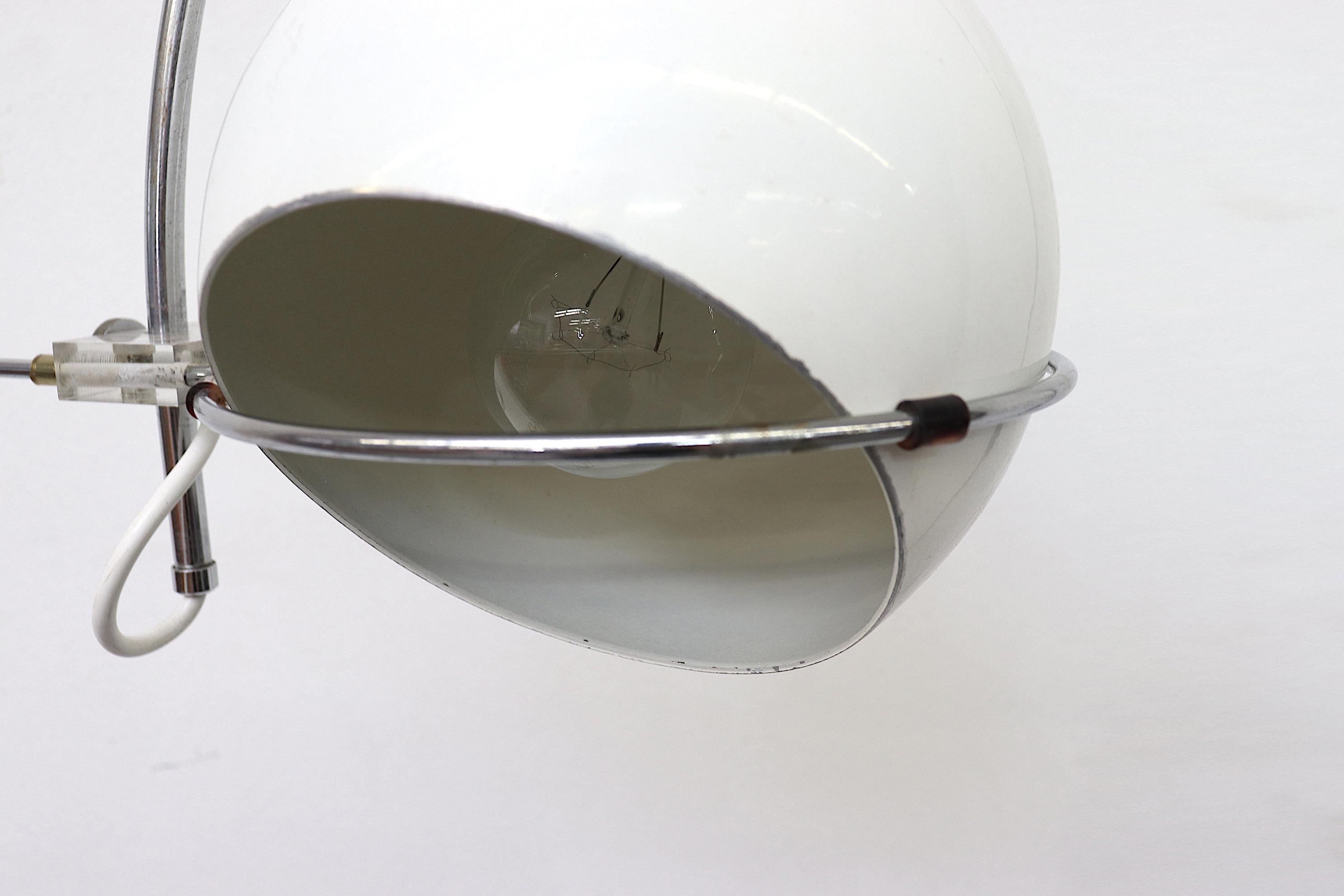 Gepo Arc Wall Lamp White and Chrome 6