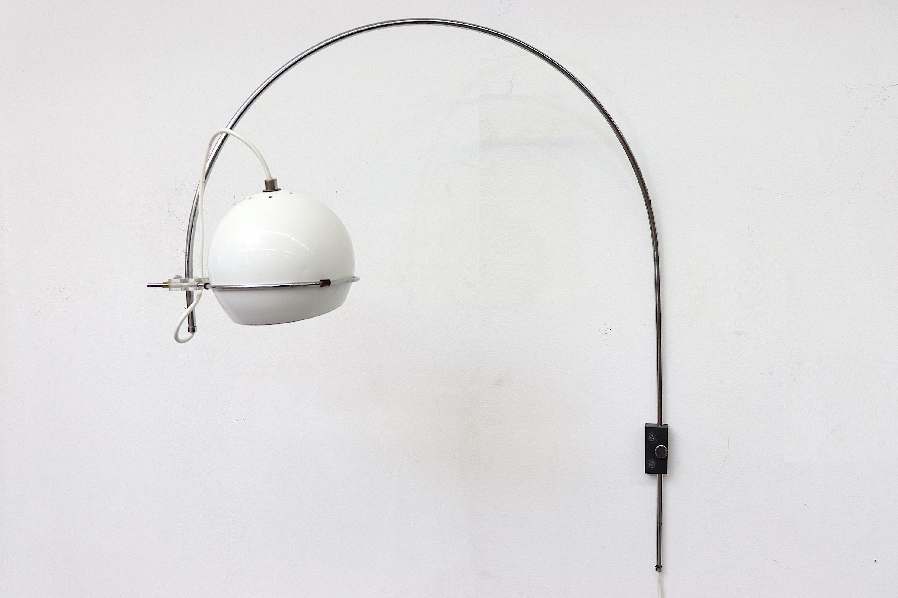 Gepo Arc Wall Lamp White and Chrome 2