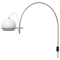 Gepo Arc Wall Lamp White and Chrome
