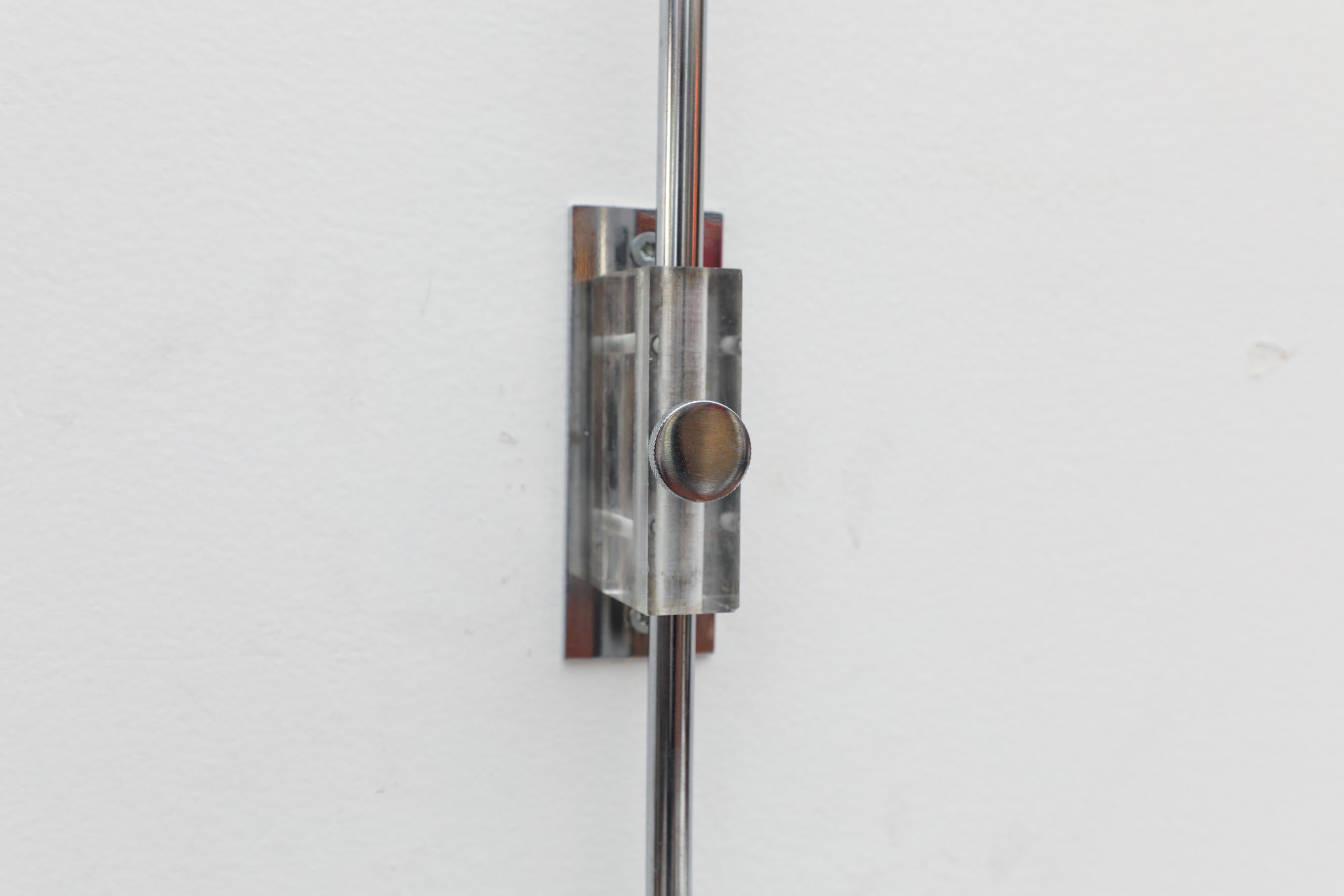 Gepo Chrome Wall Mount Arc Lamp, 1970s 8