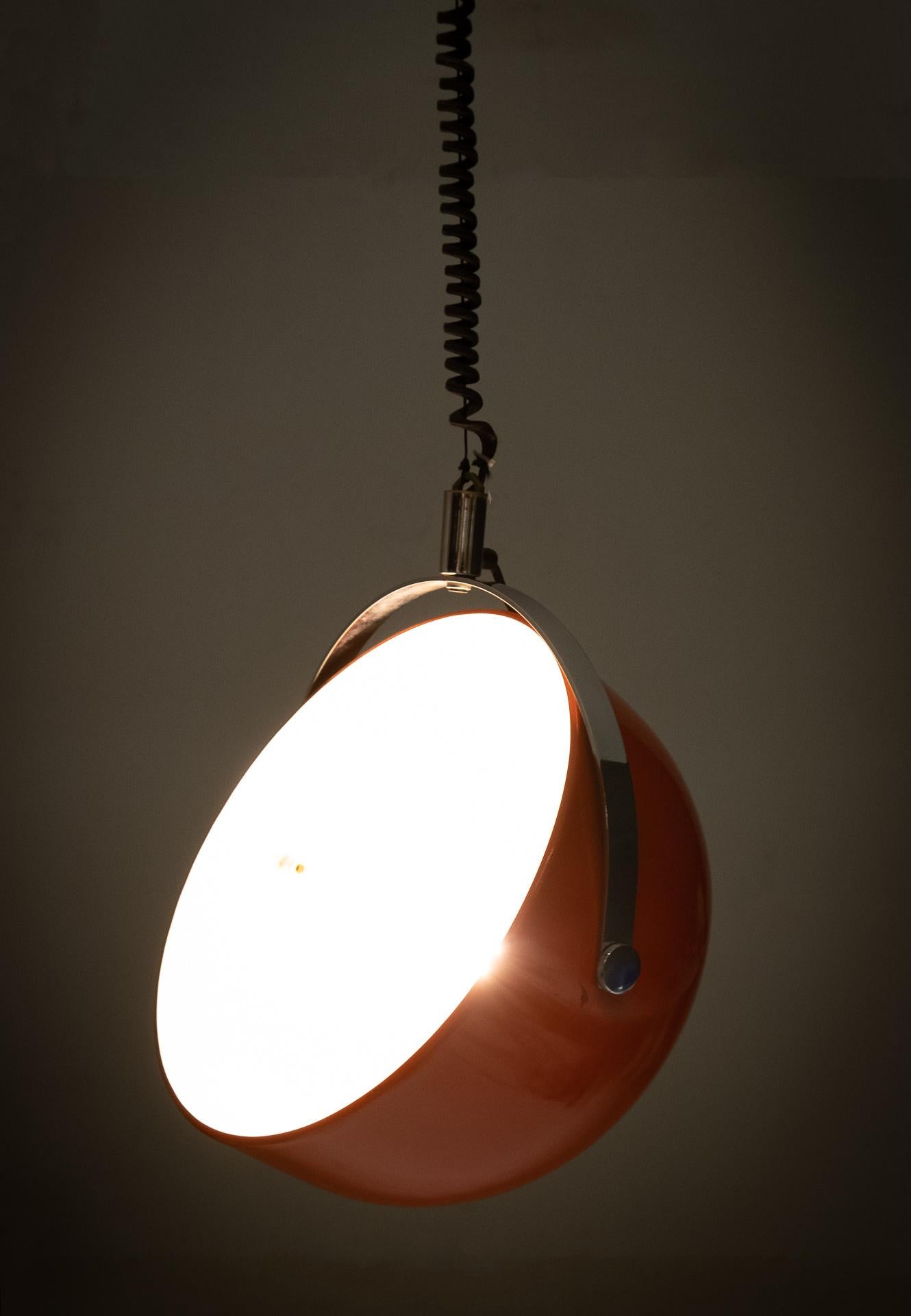 Metal Gepo Spring Pendant Lamp, Holland, 1970s For Sale
