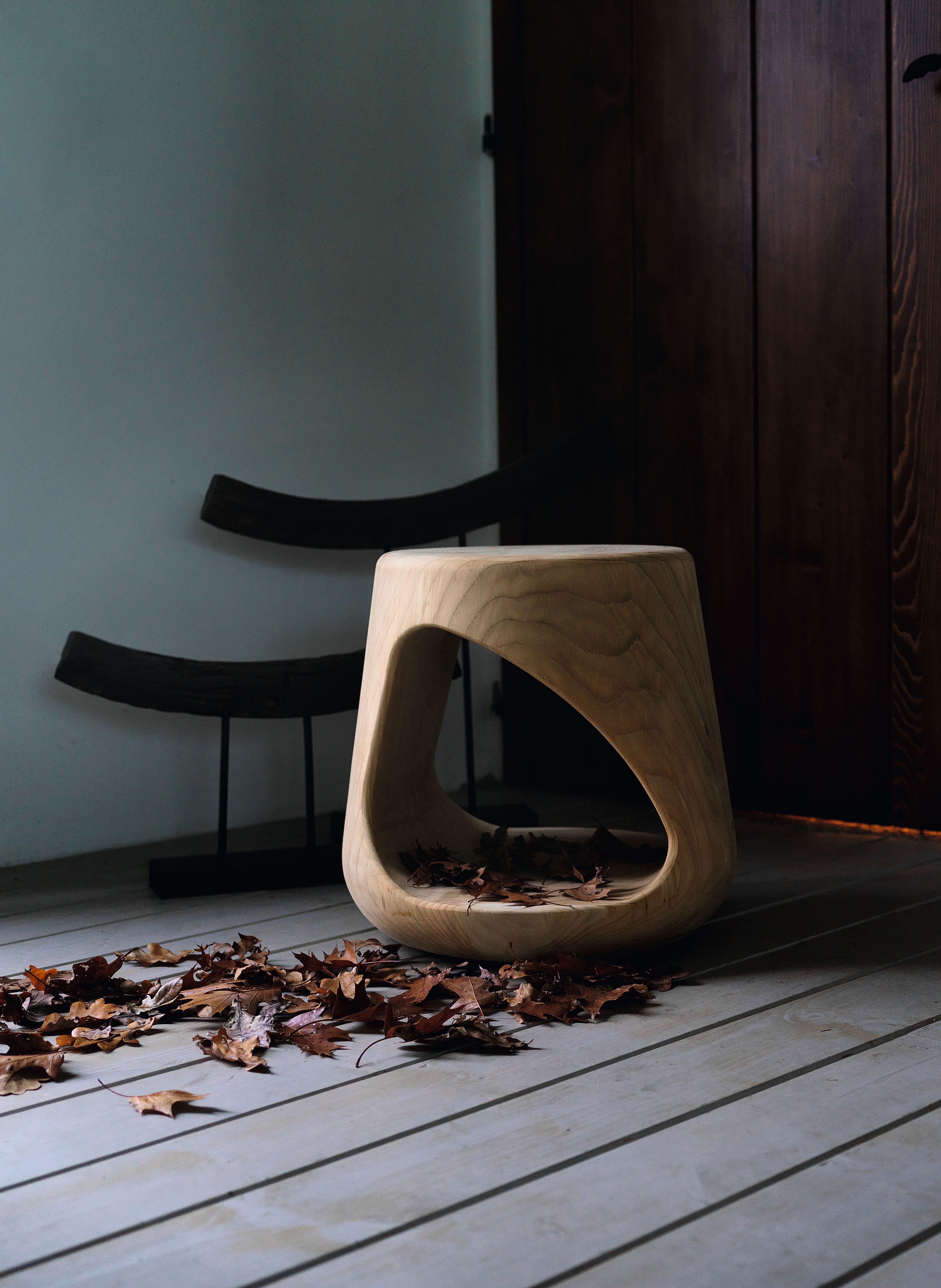 Taburete Geppo Marco Baxadonne Contemporáneo Cedro Natural Hecho en Italia Riva 1920 Moderno en venta