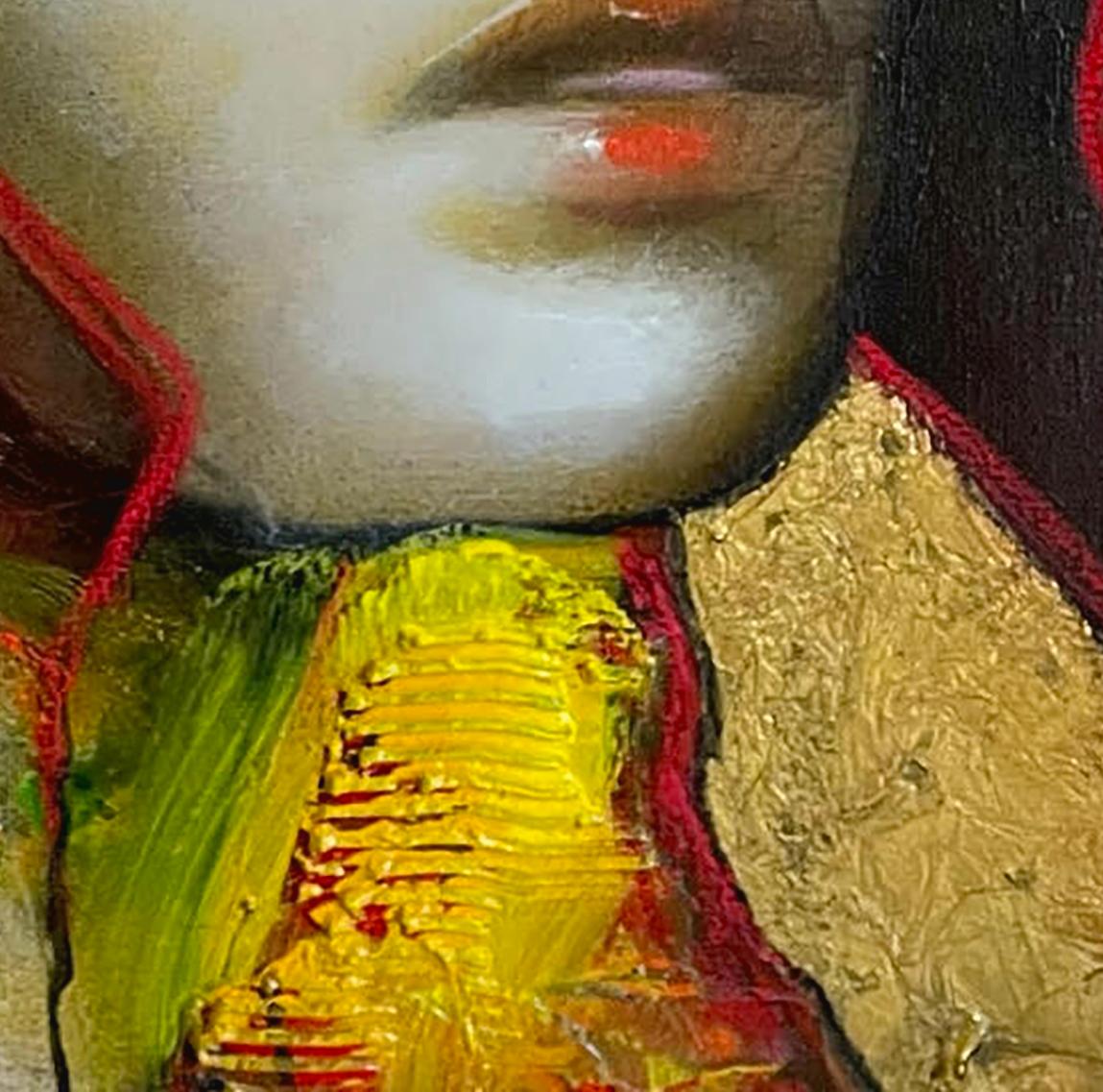 Auri - 21st Century, Contemporary, Figurative, Portrait Painting, Oil, Canvas For Sale 3