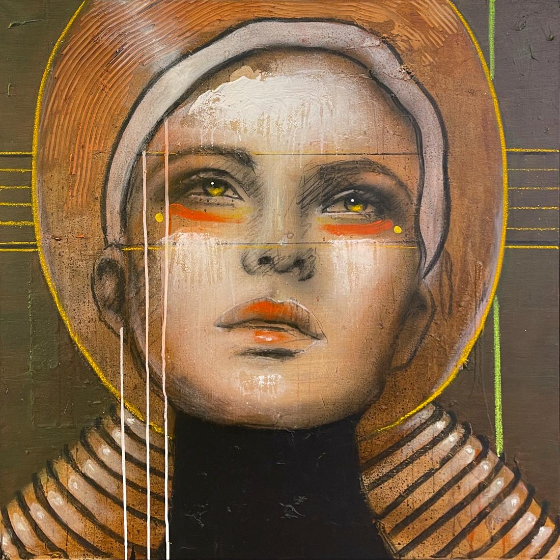 Ger Doornink Figurative Painting - Aurum - 21st Century, Contemporary, Figurative, Portrait Painting, Oil, Canvas