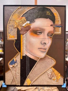 Caeruleo - 21ème siècle, Contemporain, Portrait de femme, Peinture à l'huile