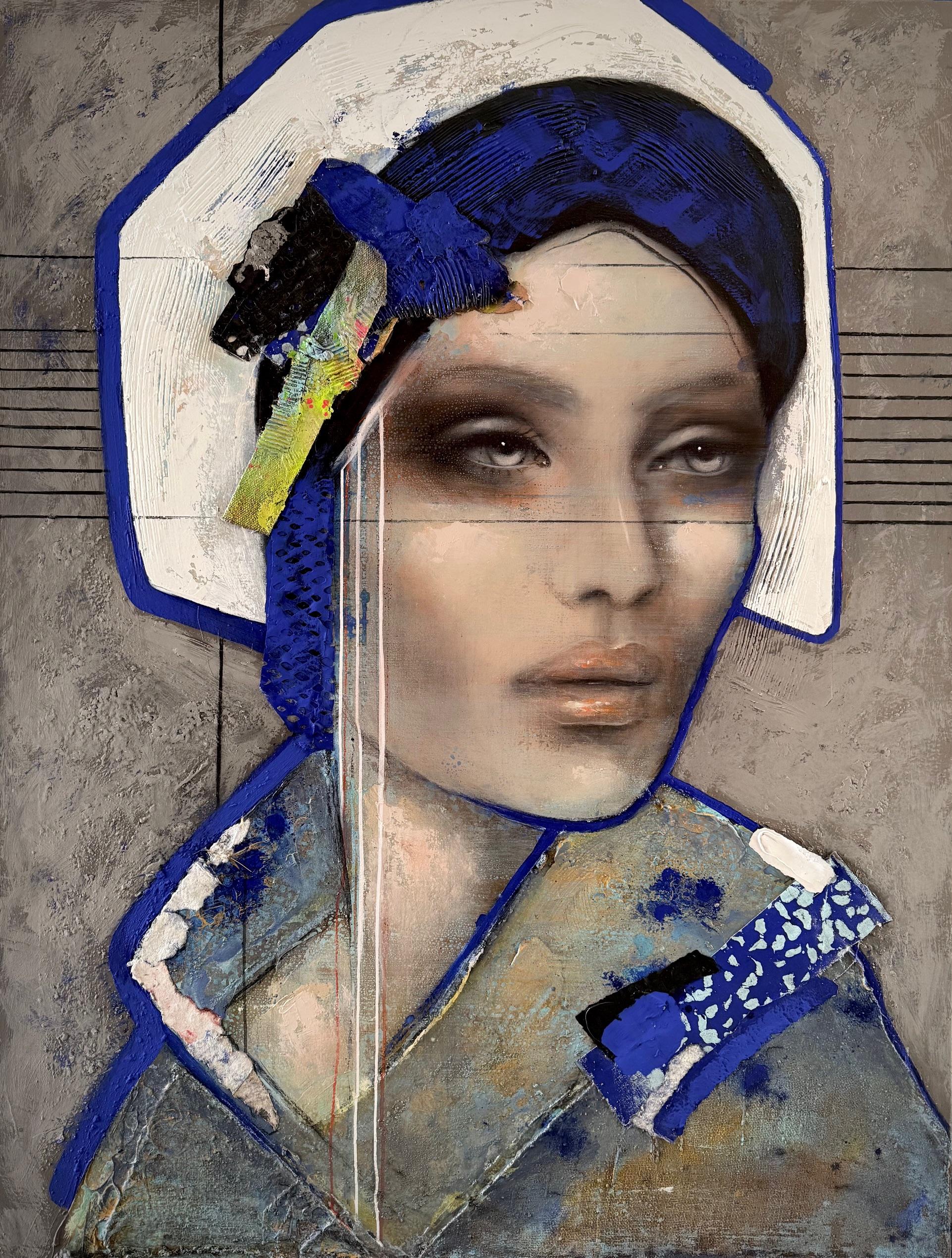 Caeruleo - 21ème siècle, Contemporain, Figuratif, Peinture de portrait, Huile