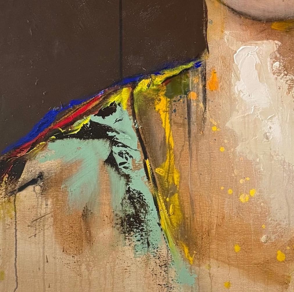 Flos Lucis - 21. Jahrhundert, Zeitgenössisch, Figurativ, Porträtmalerei, Öl – Painting von Ger Doornink