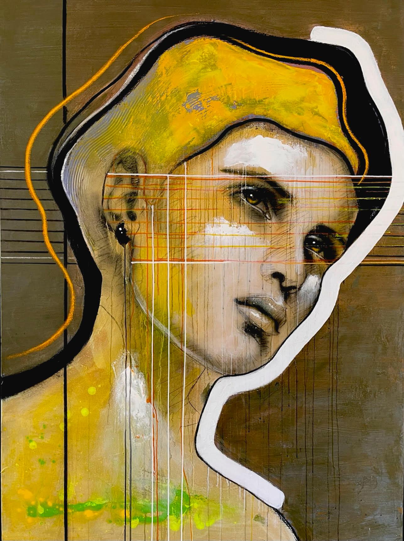 Genevieve - 21. Jahrhundert, Zeitgenössisch, Figurativ, Porträtmalerei, Öl