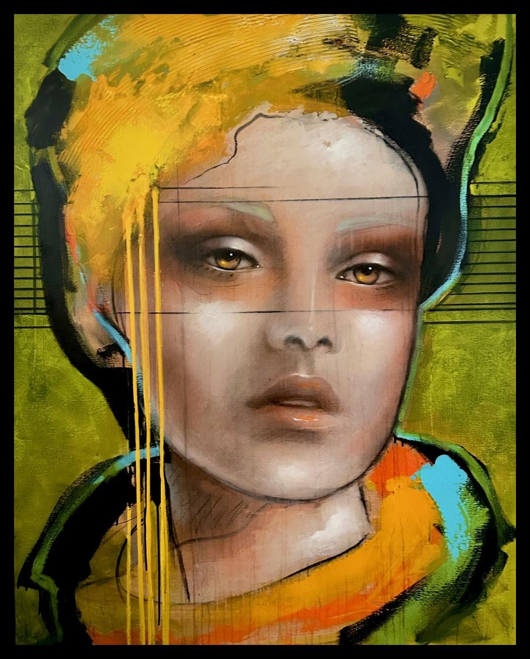 Green Given - 21st Century, Contemporary, Figurative, Portrait Painting, Oil