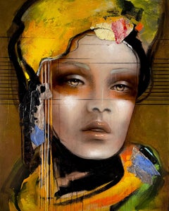 Green Given - 21st Century, Contemporary, Figurative, Portrait Painting, Oil