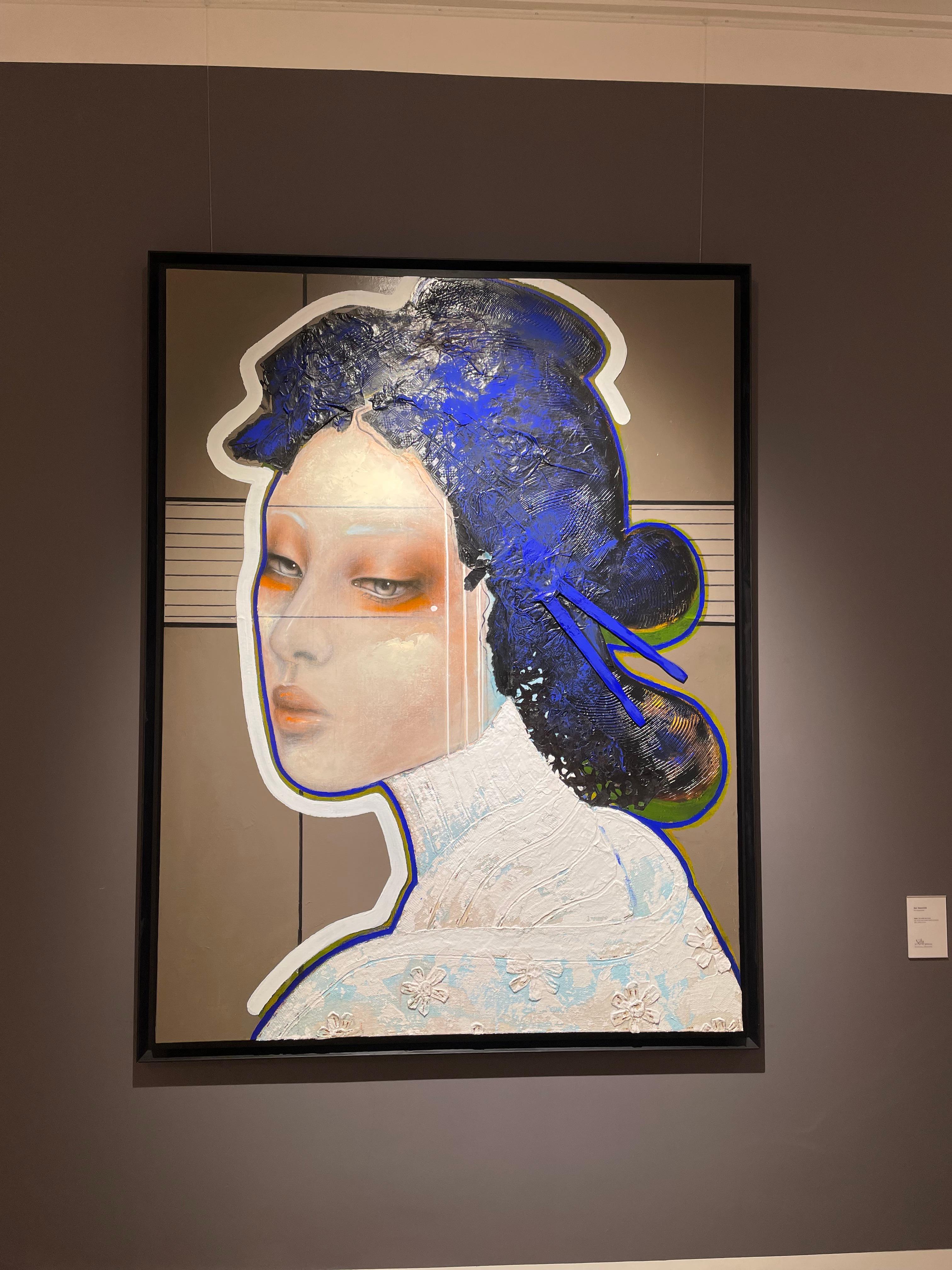 Ikigai - 21st Century, Contemporary, Figurative, Portrait Painting, Oil For Sale 1