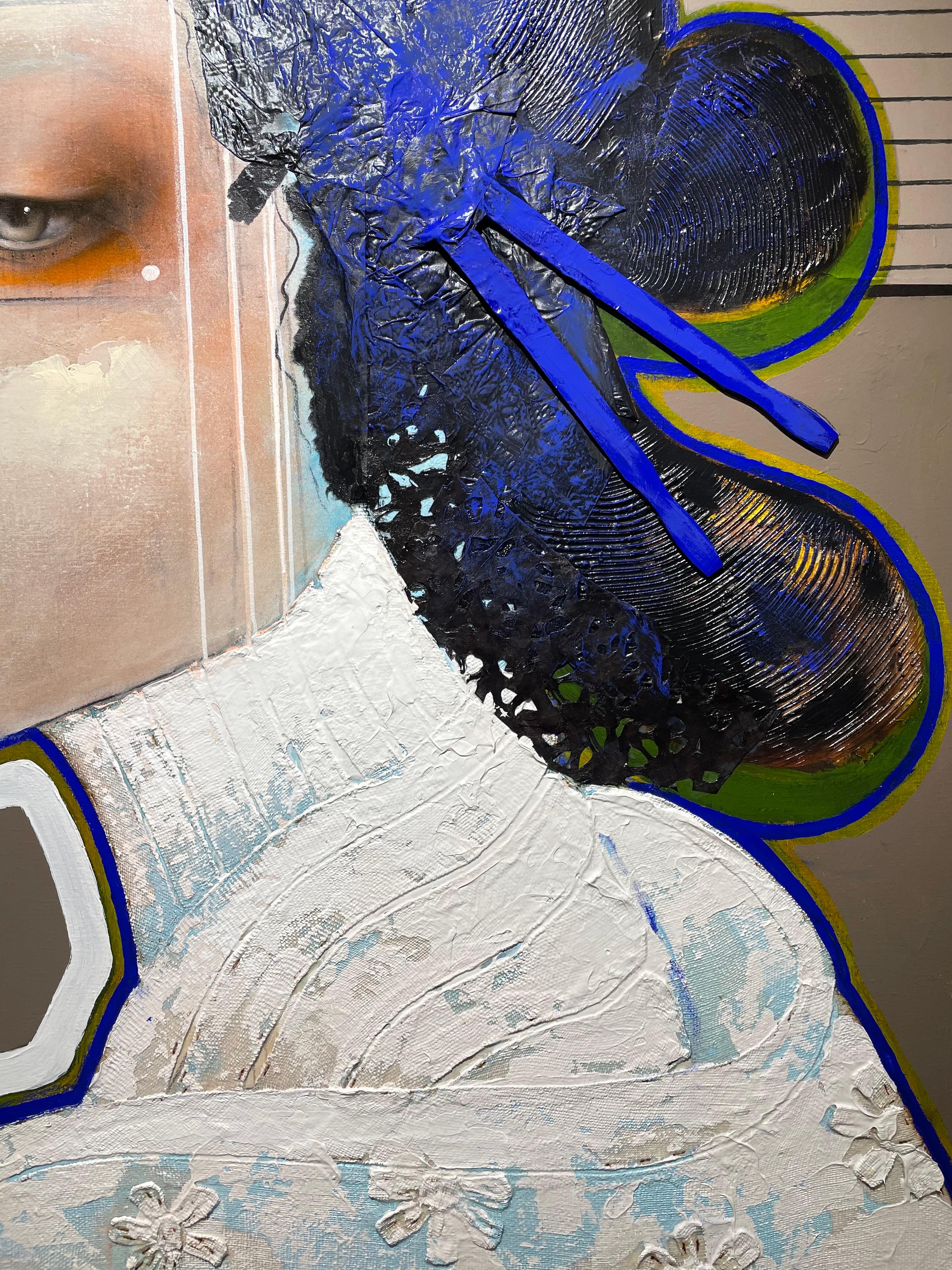 Ikigai - 21st Century, Contemporary, Figurative, Portrait Painting, Oil For Sale 3