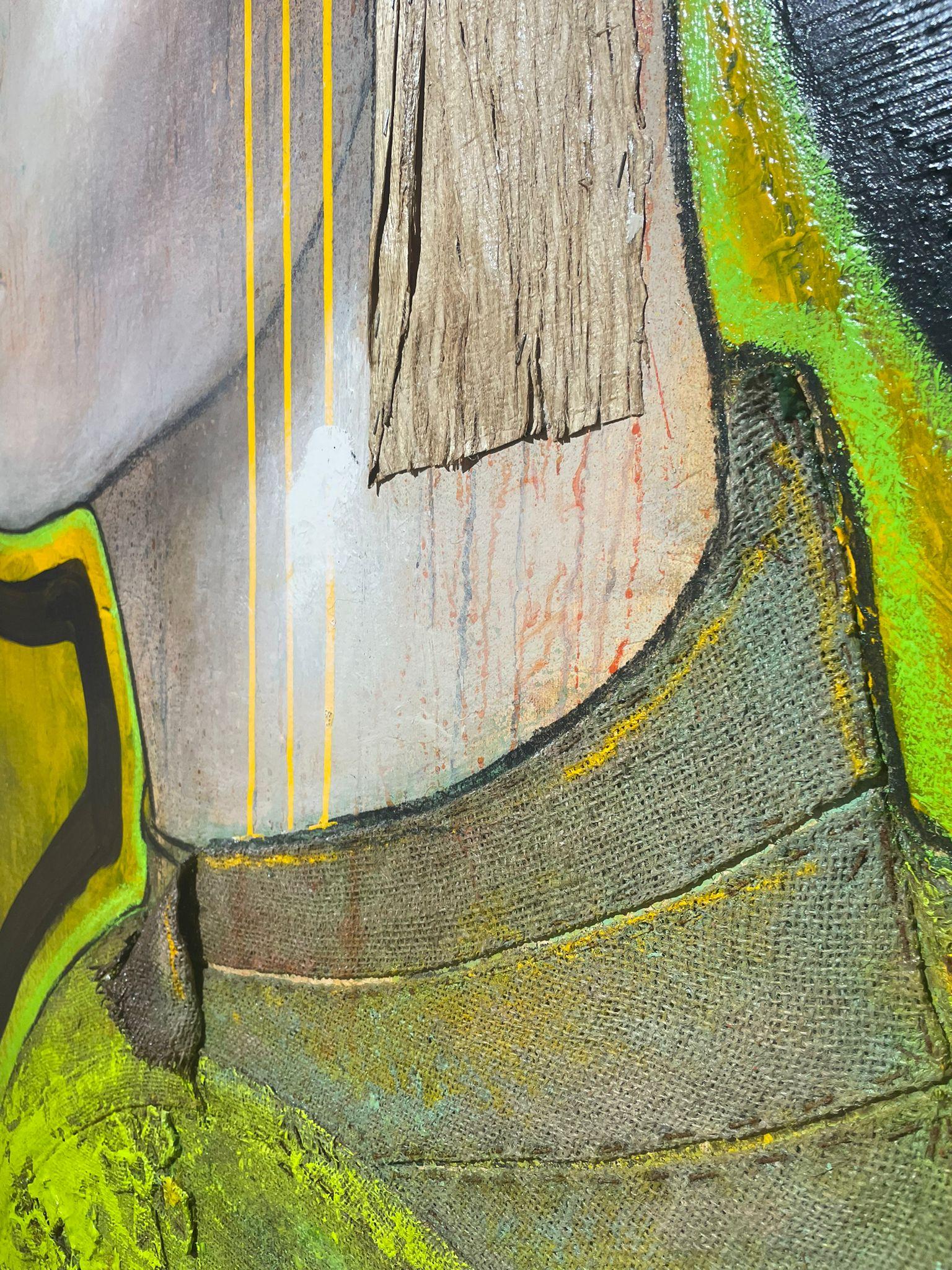 Midorinouta - 21° secolo, Contemporaneo, Figurativo, Ritratto, Olio - Portrait Painting Marrone di Ger Doornink