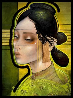 Midorinouta - 21° secolo, Contemporaneo, Figurativo, Ritratto, Olio