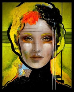 Raito - Light - 21st Century, Contemporary, Figurative, Portrait Painting, Oil