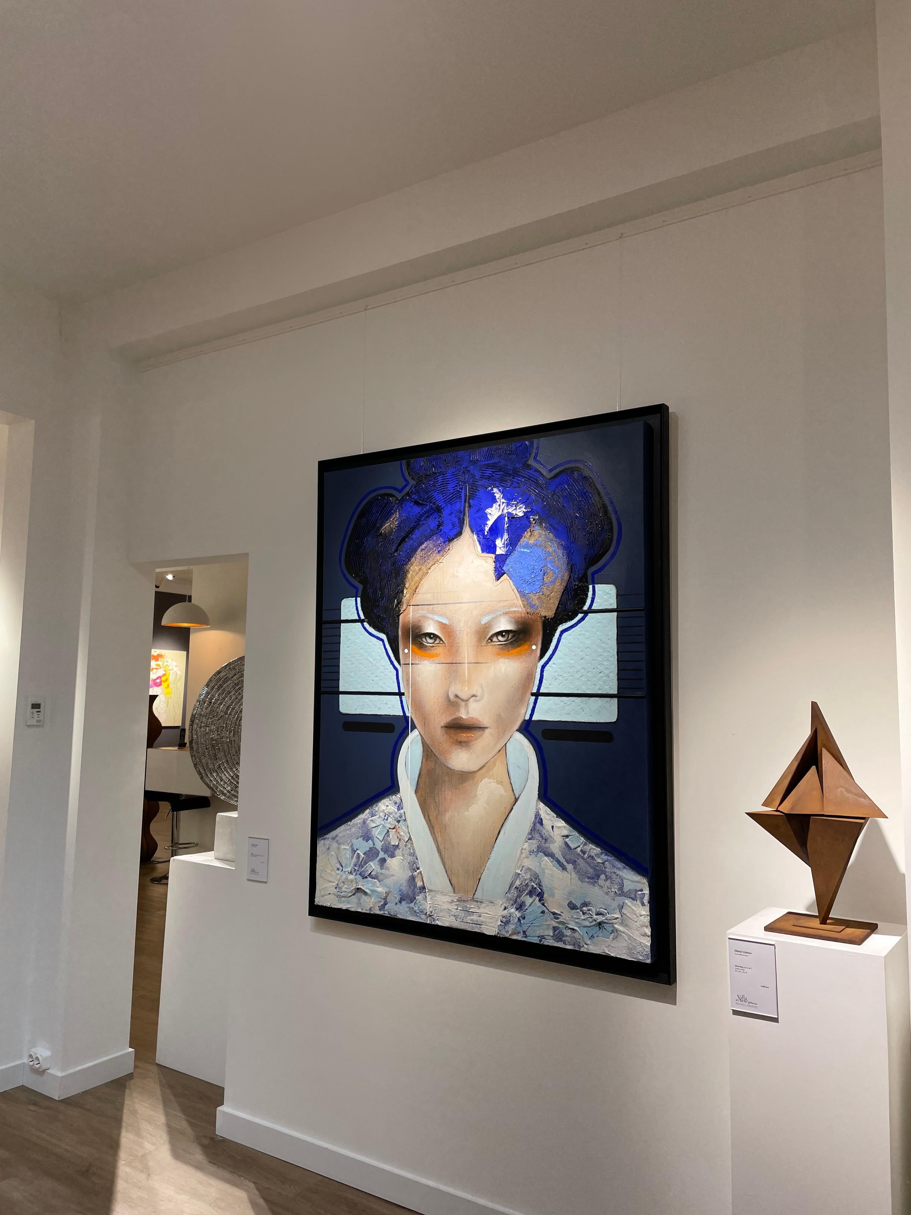 Sakura - 21st Century, Contemporary, Figurative, Portrait Painting, Oil For Sale 1