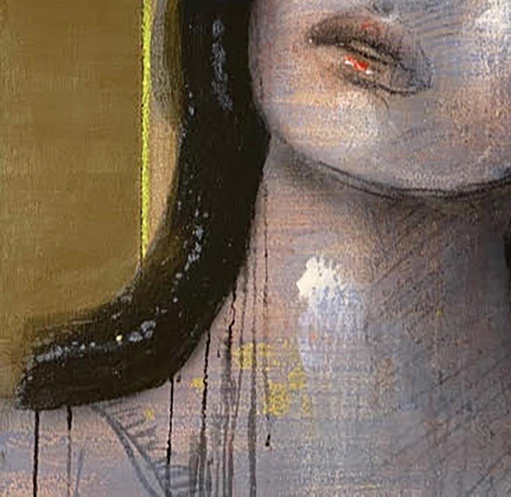 Serene - 21st Century, Contemporary, Portrait Painting, Oil on Canvas 1