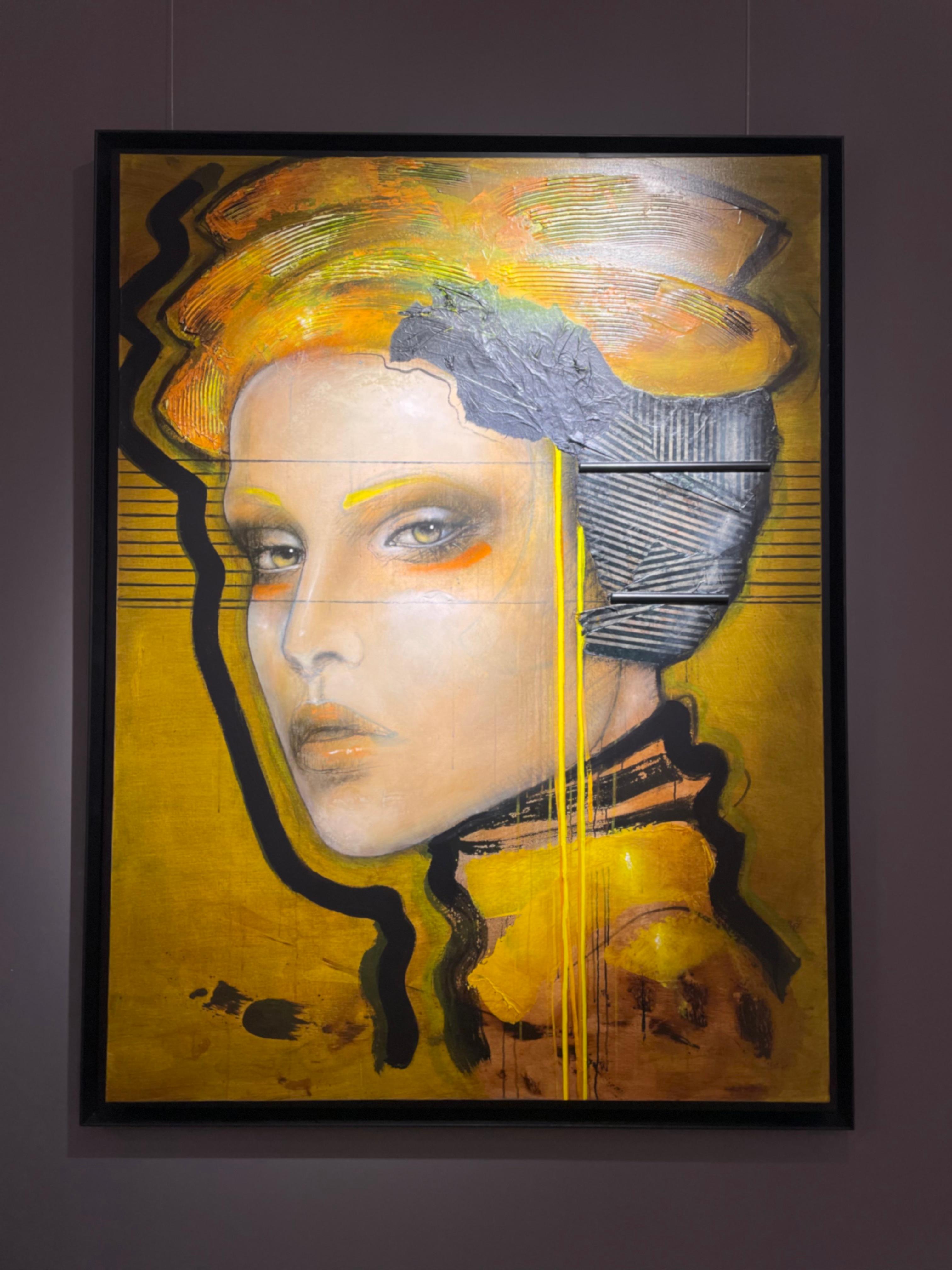 Shinrin-Yoku - 21° secolo, Contemporaneo, Figurativo, Ritratto, Olio - Portrait Painting Marrone di Ger Doornink