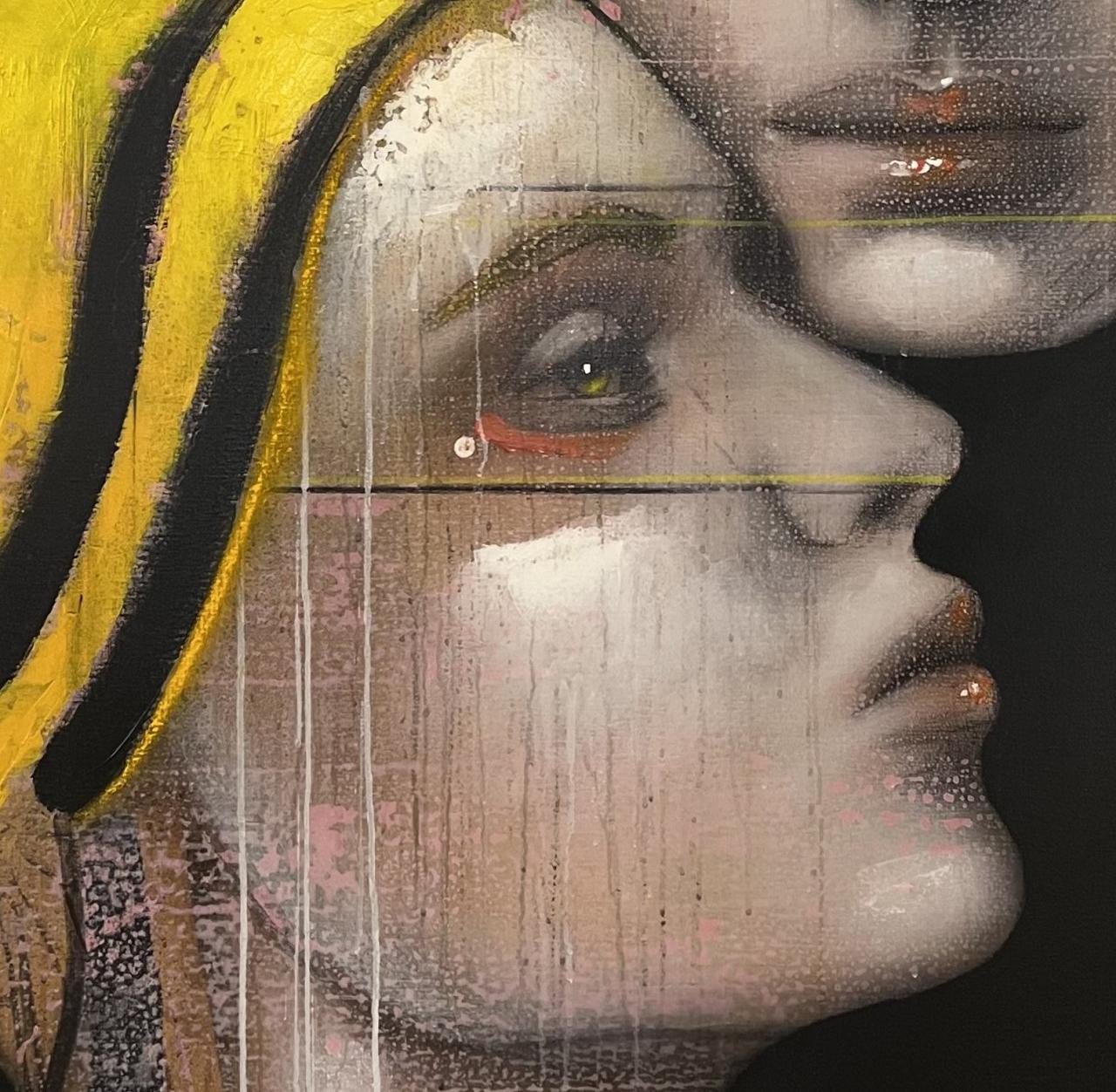 Sorores - 21e siècle, contemporain, figuratif, peinture de portrait, huile, toile - Contemporain Painting par Ger Doornink