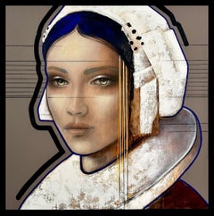 Lo sguardo - 21° secolo, Contemporaneo, Figurativo, Pittura di ritratto, Olio