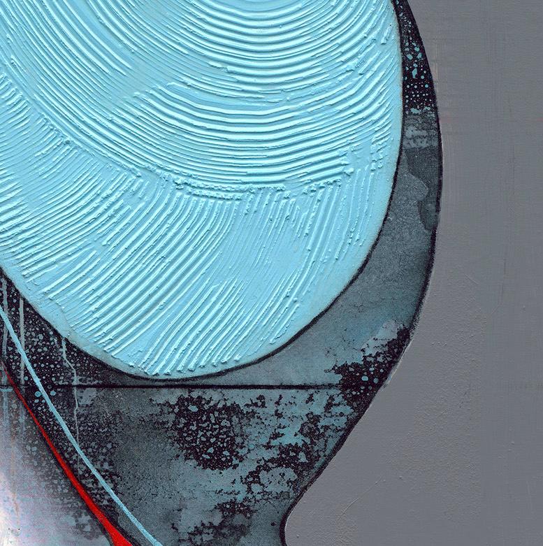 Blue Heaven- 21° secolo, Contemporaneo, Figurativo, Stampa a pigmenti, Ritratto - Portrait Print Grigio di Ger Doornink