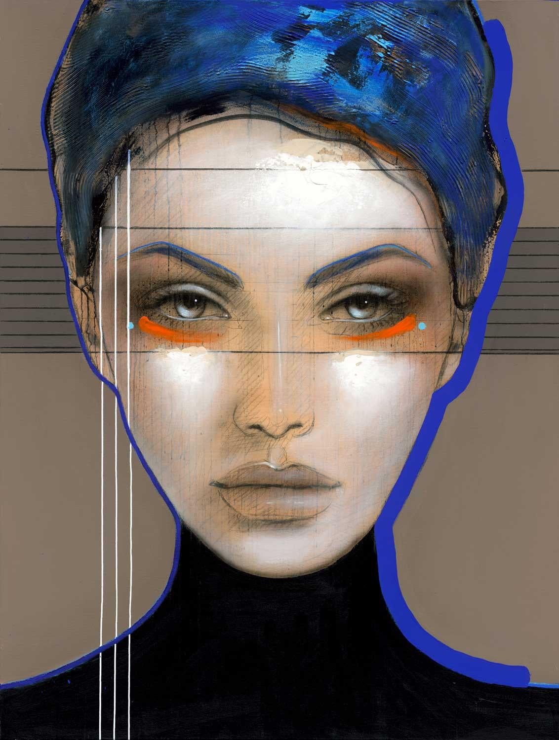 Caerulea- 21e siècle, Contemporary, Figurative, Pigment print, Portrait