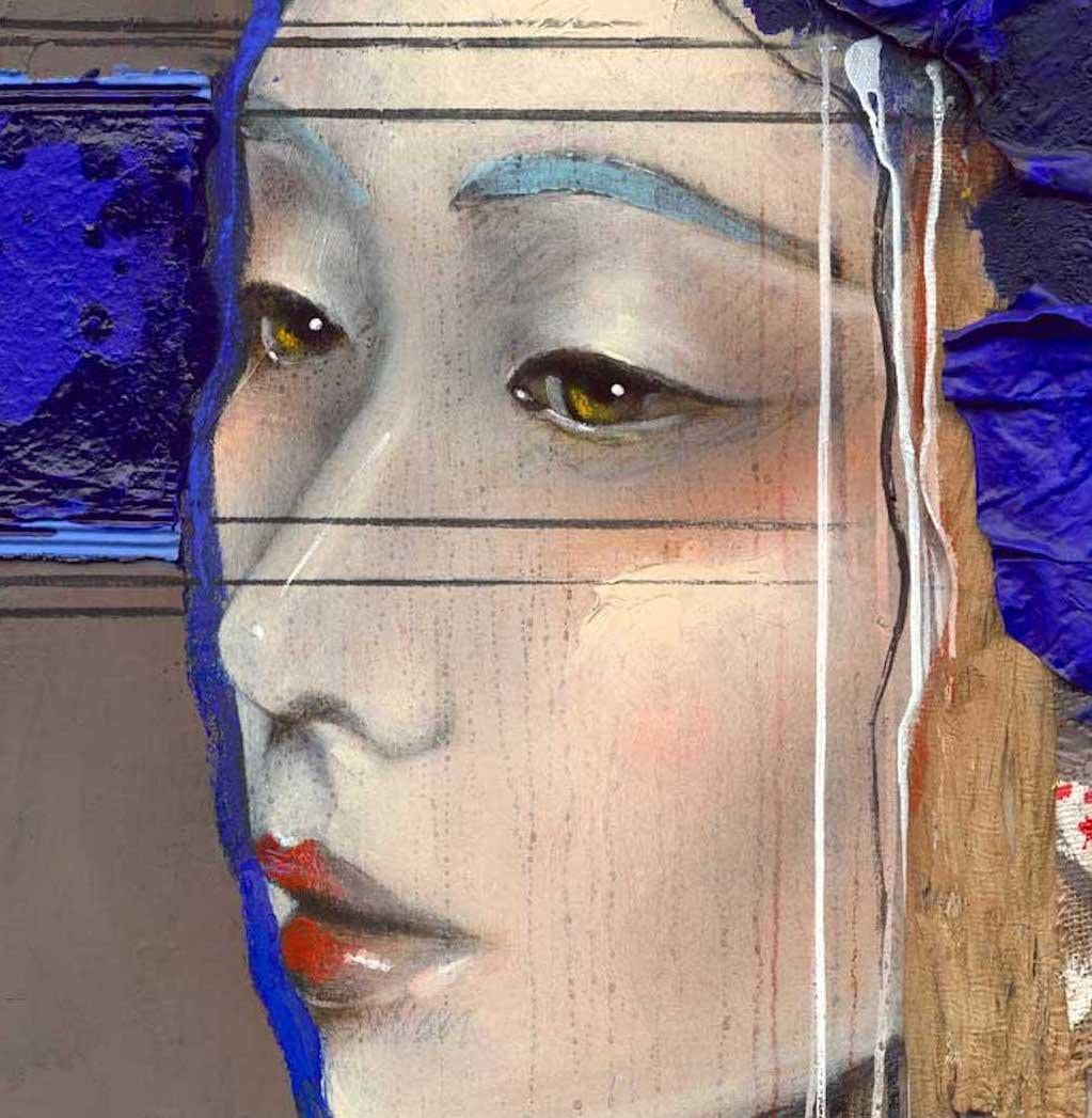 Daiyamondo - 21 Cent, Contemporáneo, Figurativo, Retrato japonés, Impresión en pigmento - Figurative Print Gris de Ger Doornink