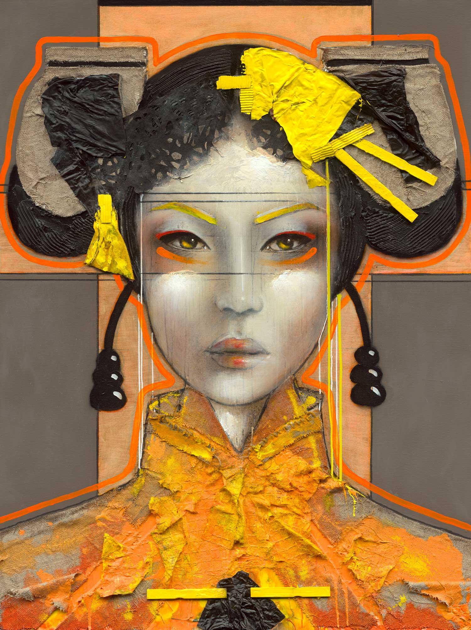 Shibuya- 21. Jahrhundert, Zeitgenössisches, japanisches Frauenporträt, Pigmentdruck