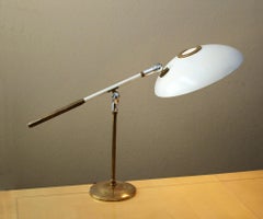 Gerald Thurston Mid Century Modern Saucer Swing Arm Lamp! Lightolier Rare 1940s