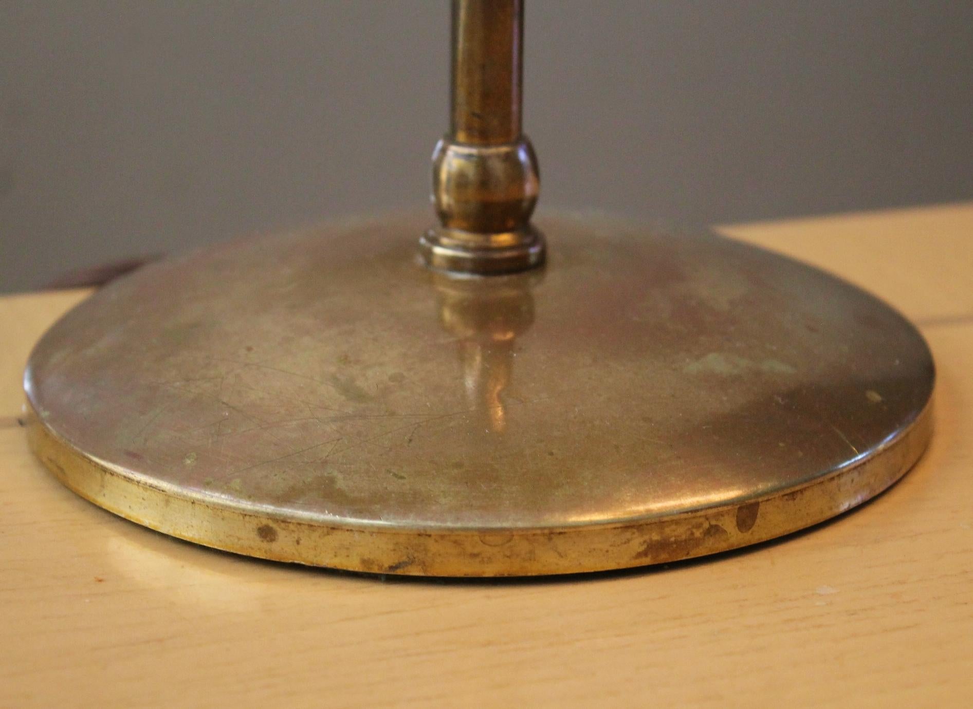 ¡Lámpara de brazo oscilante Gerald Thurston Mid Century Modern Saucer! Lightolier Raro Años 40 Estadounidense en venta