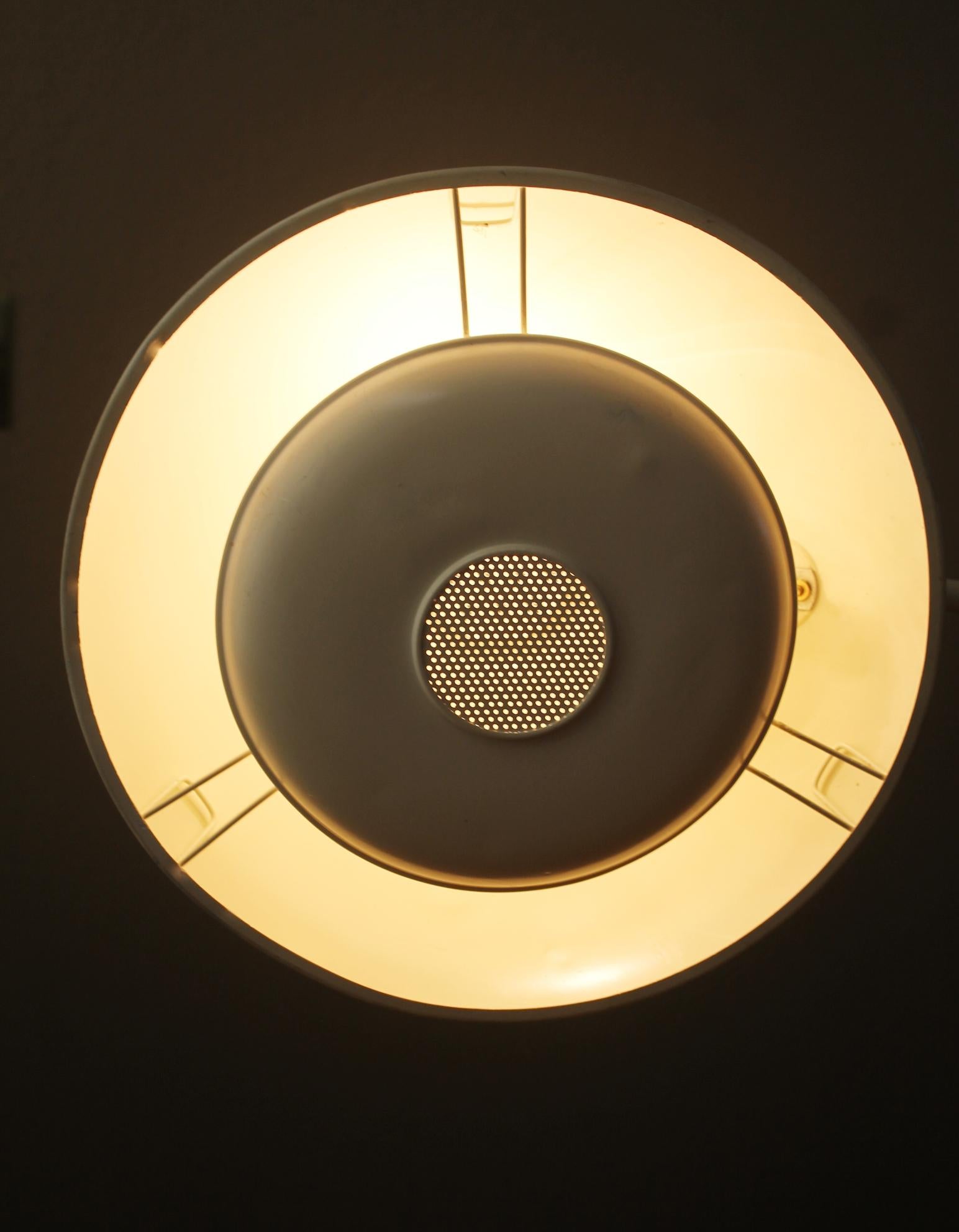 ¡Lámpara de brazo oscilante Gerald Thurston Mid Century Modern Saucer! Lightolier Raro Años 40 Vaciado en venta