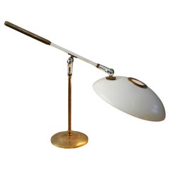 Gerald Thurston Mid Century Modern Saucer Swing Arm Lamp! Lightolier Rare 1940s